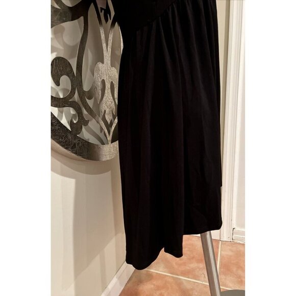 BCBGeneration Party Dress XS Black V-Neck Flutter Sleeve Mini Cocktail NEW NWT - Picture 4 of 9